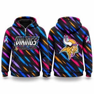 Vikings Football 2026 Crucial Catch Quarter Zip Waffle Hoodie