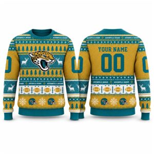 2026 Christmas Jaguars Custom Ugly Sweater