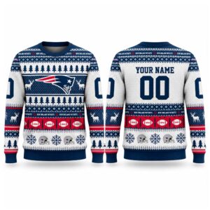 2026 Christmas Patriots Custom Ugly Sweater