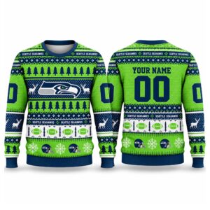 2026 Christmas Seahawks Custom Ugly Sweater