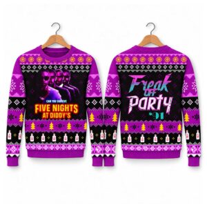 2026 Christmas Five Nights At Diddy’s Ugly Sweater (2)