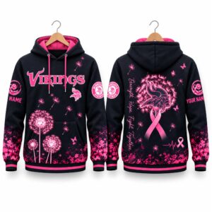 Vikings Breast Cancer Awareness Custom Hoodie 2