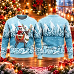 2026 Christmas Santa Cat Ugly Sweater 2