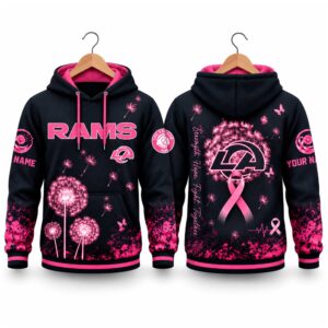 Rams Breast Cancer Awareness Custom Hoodie 2