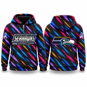 Seahawks Football 2026 Crucial Catch Quarter Zip Waffle Hoodie