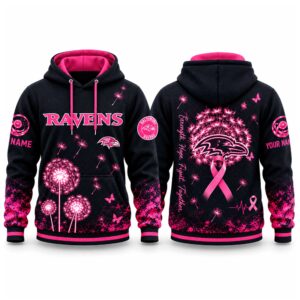 Ravens Breast Cancer Awareness Custom Hoodie