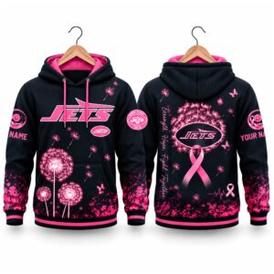 Jets Breast Cancer Awareness Custom Hoodie 2