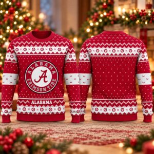 2026 Christmas Crimson Tide Custom Ugly Sweater 2