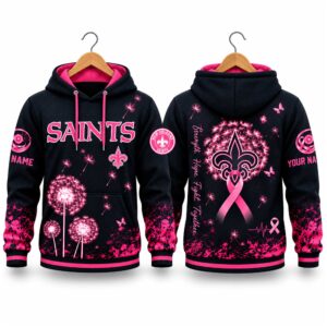 Saints Breast Cancer Awareness Custom Hoodie 2