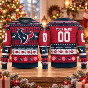 2026 Christmas Texans Custom Ugly Sweater 2