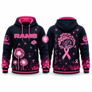Rams Breast Cancer Awareness Custom Hoodie