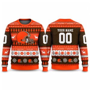 2026 Christmas Browns Custom Ugly Sweater
