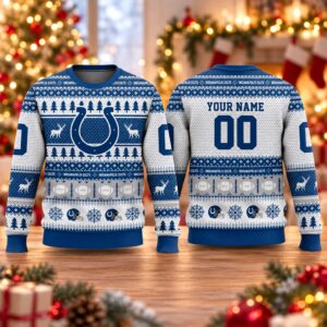 2026 Christmas Colts Custom Ugly Sweater 2