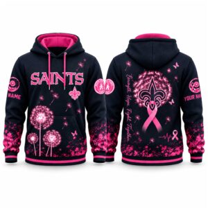 Saints Breast Cancer Awareness Custom Hoodie