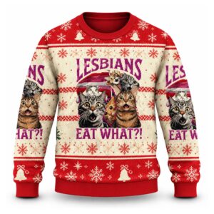 Christmas 2026 Lesbians Eat What Ugly Sweater