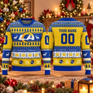 2026 Christmas Rams Custom Ugly Sweater (2)