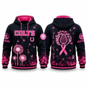 Colts Breast Cancer Awareness Custom Hoodie
