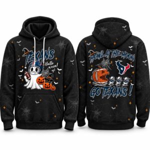 Halloween Howl At The Moon Go Texans Hoodie