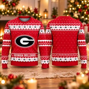 2026 Christmas Bulldogs Custom Ugly Sweater (2)
