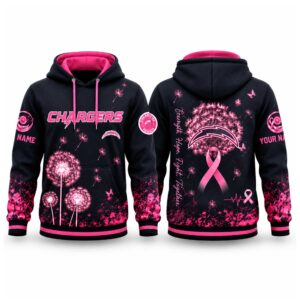 Chargers Breast Cancer Awareness Custom Hoodie