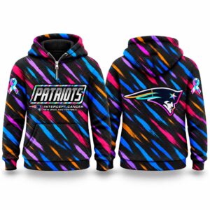 Patriots Football 2026 Crucial Catch Quarter Zip Waffle Hoodie