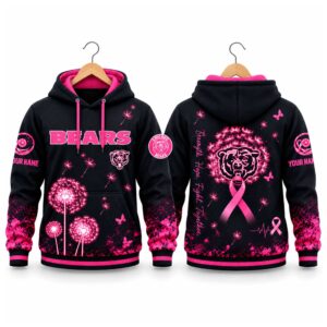 Bears Breast Cancer Awareness Custom Hoodie 2