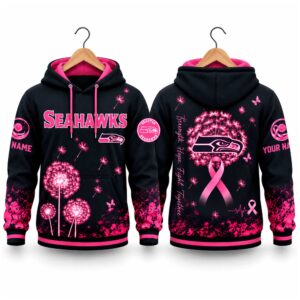Seahawks Breast Cancer Awareness Custom Hoodie 2