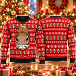 2026 Christmas Horse Ugly Sweater 2