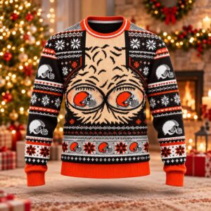 Browns Hairy Chest Custom Christmas Ugly Sweater 2
