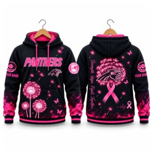 Panthers Breast Cancer Awareness Custom Hoodie 2