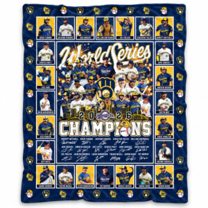 Brewers WS Champions 2026 Blanket