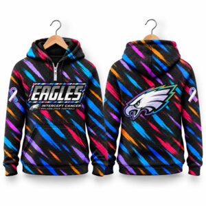 Eagles Football 2026 Crucial Catch Quarter Zip Waffle Hoodie 2
