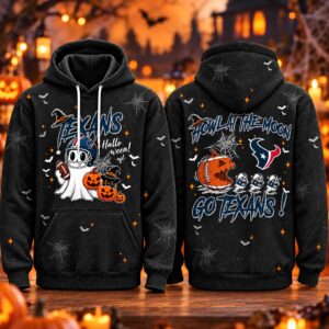 Halloween Howl At The Moon Go Texans Hoodie 2