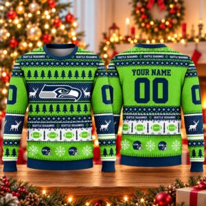 2026 Christmas Seahawks Custom Ugly Sweater 2