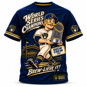 Mascot Bernie Brewer WS Champions Brew Lieve It Shirt