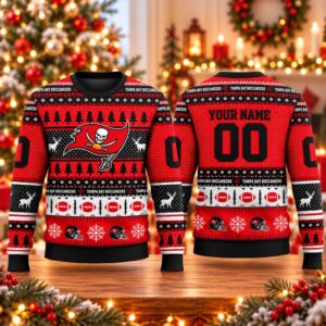 2026 Christmas Buccaneers Custom Ugly Sweater 2