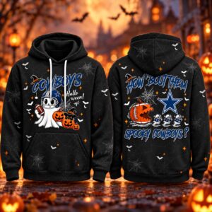 Halloween How 'Bout Them Spooky Cowboys Hoodie 2