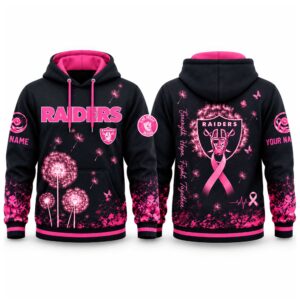 Raiders Breast Cancer Awareness Custom Hoodie