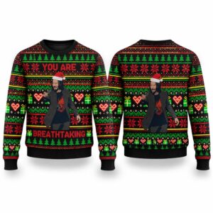 2026 Christmas You Are Breathtaking Keanu Ugly Sweater