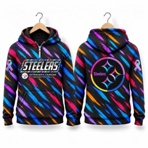 Steelers Football 2026 Crucial Catch Quarter Zip Waffle Hoodie 2