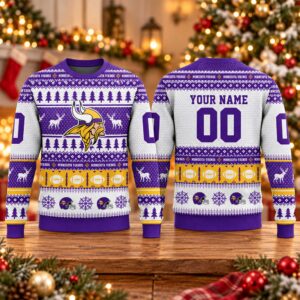 2026 Christmas Vikings Custom Ugly Sweater 2