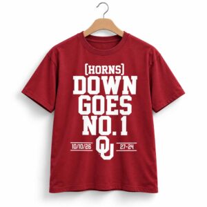 Oklahoma Football Horns Down Goes No 1 Shirt (1)