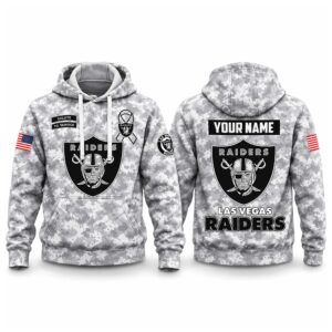 2026 Raiders x Salute to Service White Camo Hoodie