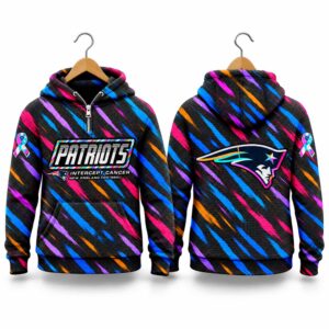 Patriots Football 2026 Crucial Catch Quarter Zip Waffle Hoodie 2