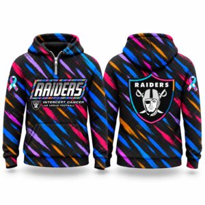 Raiders Football 2026 Crucial Catch Quarter Zip Waffle Hoodie