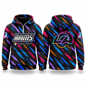 Rams Football 2026 Crucial Catch Quarter Zip Waffle Hoodie