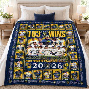 Brewers Most Wins In Franchise History 2026 Blanket 1