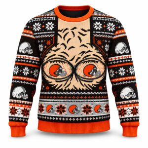 Browns Hairy Chest Custom Christmas Ugly Sweater