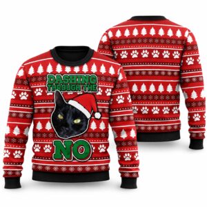 2026 Christmas Black Cat Dashing Through The No Ugly Sweater