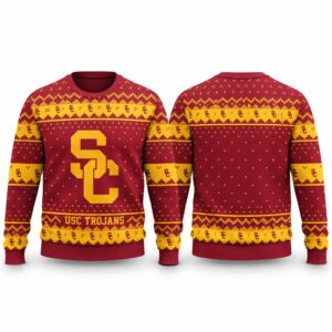 2026 Christmas USC Trojans Custom Ugly Sweater